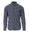 Gmf 965 Blue Floral Shirt