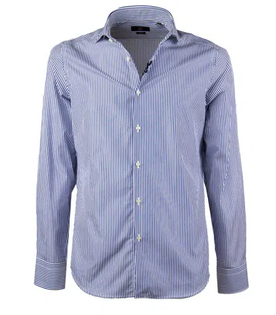 Gmf 965 Blue White Striped Shirt