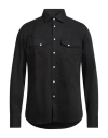 Gmf 965 Man Shirt Black Size 16 Cotton In Black