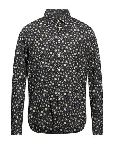 Gmf 965 Man Shirt Black Size 17 Cotton