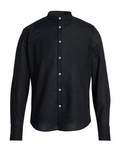 Gmf 965 Man Shirt Black Size 17 ½ Linen, Cotton