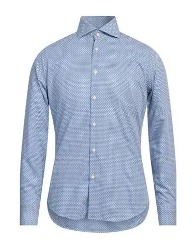 Gmf 965 Man Shirt Blue Size 15 ½ Cotton