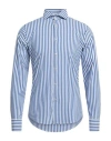 Gmf 965 Man Shirt Blue Size 15 ½ Cotton, Polyester, Elastane In Blue