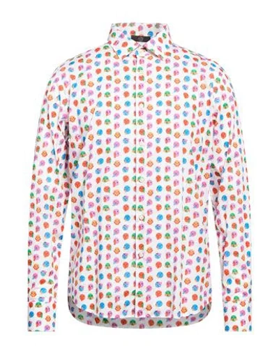 Gmf 965 Man Shirt Fuchsia Size 17 ½ Cotton In Pink