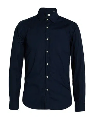 Gmf 965 Man Shirt Midnight Blue Size 16 Cotton