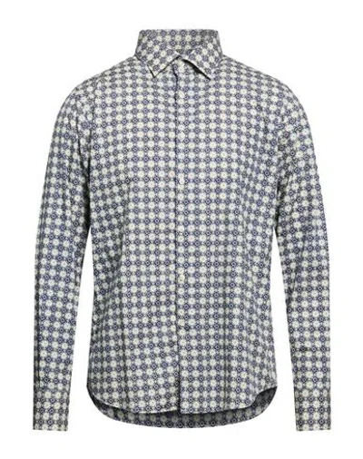 Gmf 965 Man Shirt Navy Size 16 ½ Cotton In Blue