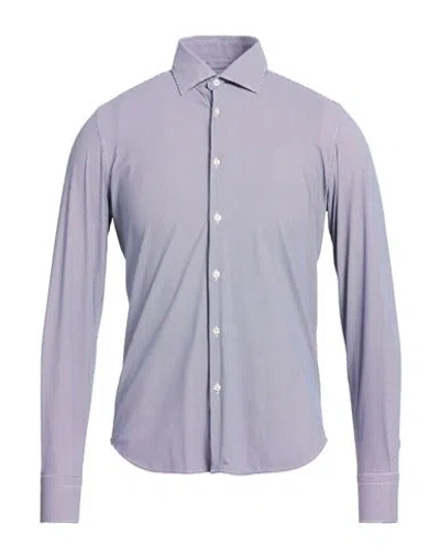 Gmf 965 Man Shirt Navy Size 16 ½ Polyamide, Elastane In Purple