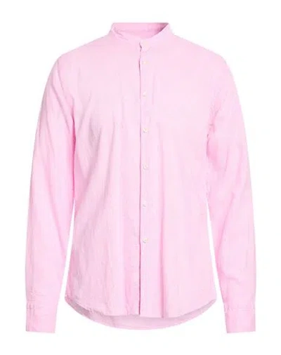 Gmf 965 Man Shirt Pink Size 17 Linen, Cotton