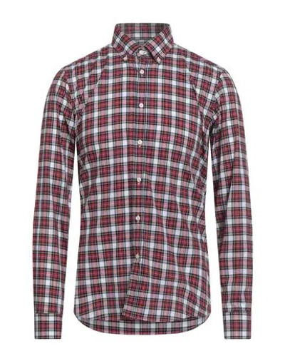 Gmf 965 Man Shirt Red Size 16 Cotton