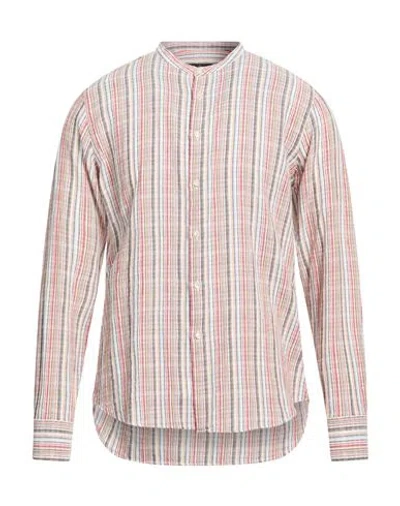 Gmf 965 Man Shirt Red Size 16 Cotton In Multi