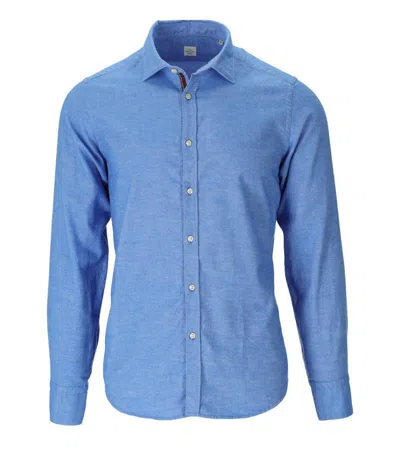 Gmf 965 Light Blue Denim Effect Shirt