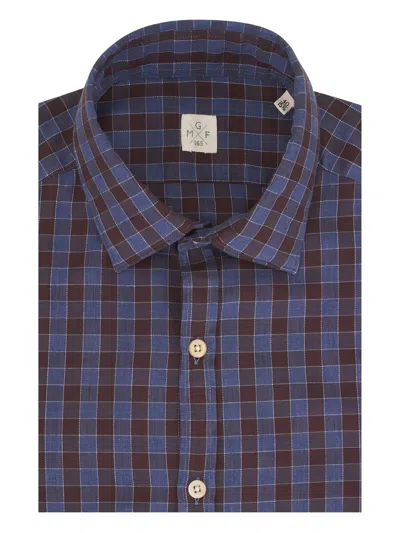 Gmf965 Checked Shirt In Blue