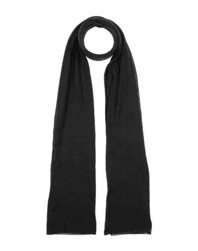 G.m.f.m. G. M.f. M. Woman Scarf Charcoal Size - Cotton, Viscose, Nylon, Cashmere In Grey