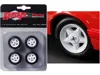 Gmp Pony Wheels And Tires Set Of 4 Pieces From "1992 Ford Mustang Lx" 1/18 By