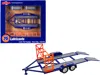 Gmp Tandem Car Trailer With Tire Rack Blue "union 76" For 1/43 Scale Model Cars By