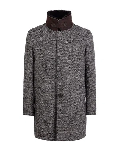 Gms-75 Man Coat Black Size S Synthetic Fibers, Wool, Mohair Wool, Leather