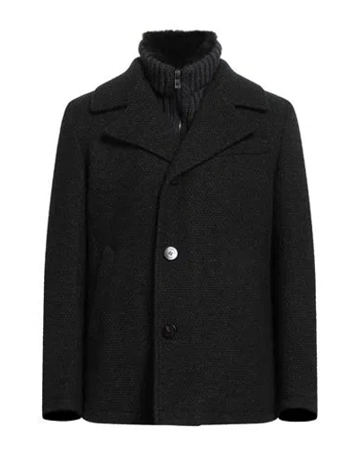 Gms-75 Man Coat Charcoal Size M Wool, Polyamide, Acrylic, Polyester, Shearling In Gray