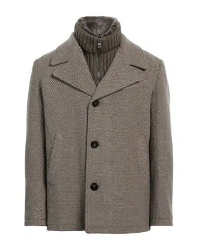 Gms-75 Man Coat Grey Size Xl Wool, Polyamide, Acrylic, Polyester, Shearling In Gray