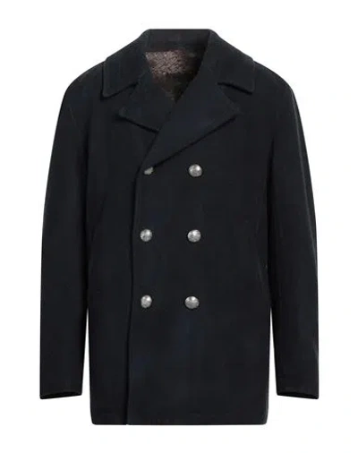 Gms-75 Man Coat Midnight Blue Size Xxl Virgin Wool, Polyamide