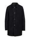 Gms-75 Man Coat Navy Size L Wool, Polyamide, Acrylic, Polyester, Mohair Wool In Navy Blue