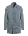 Gms-75 Man Overcoat & Trench Coat Slate Blue Size Xxl Polyamide In Blue