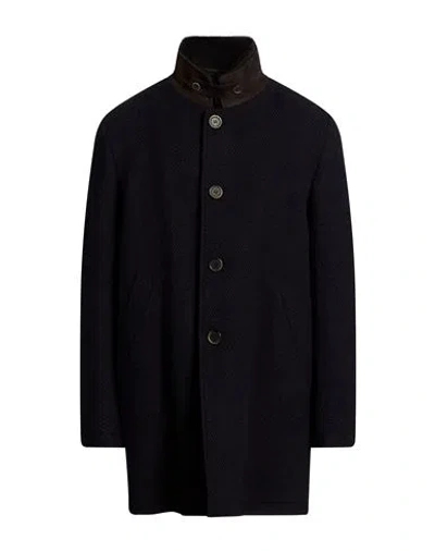 Gms-75 Man Coat Midnight Blue Size Xxl Wool, Polyamide, Acrylic, Polyester, Mohair Wool In Black