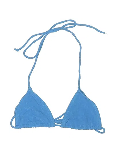 Pre-owned Gnash Swim Swimsuit Top Blue Swimwear