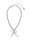 Gnecchi Silvia The Bow Necklace With Crystall Knot