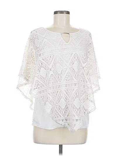 Pre-owned Gnw 3/4 Sleeve Blouse In White