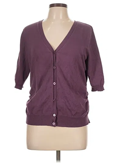 Pre-owned Gnw 3/4 Sleeve Top Purple V Neck Tops