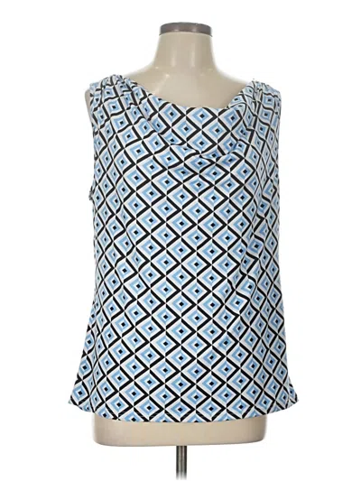 Pre-owned Gnw Tank Top Blue Argyle Pattern Square Neckline Tops