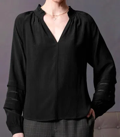 Go By Go Silk Bon Voyage Blouse In Washed Black