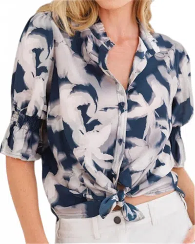 Go By Go Silk Brooklyn Flea Printed In Blue Bird Floral