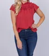 Go By Go Silk Brunch Date Blouse In Sangria In Yellow