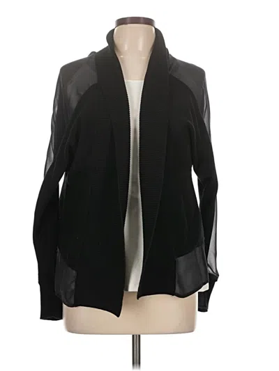 Pre-owned Go By Go Silk Cardigan Sweater In Black