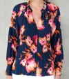 Go By Go Silk Crease It Up Top In Sunset Peonies