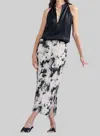Go By Go Silk Crinkle Printed Midi Skirt In Bloom With A View In Multi