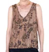 Go By Go Silk Crinkle Tank In Chai Society In Multi