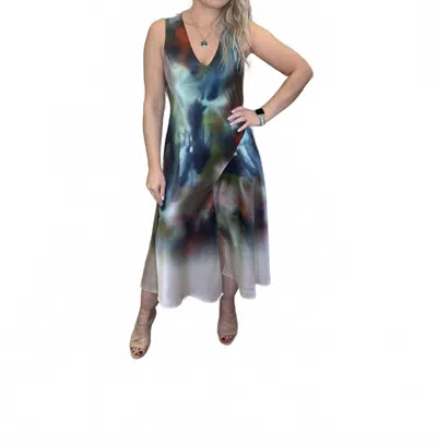 Go By Go Silk Drape Dress Redux In Drape Print Drip
