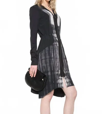 Go By Go Silk Dress To Impress Midi Dress In Black Multi