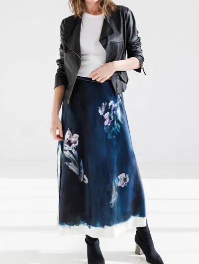Go By Go Silk Flirty Skirt In Shadow Dye Floral In Multi