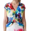 Go By Go Silk Get Drawn Up Top In Primary Colors In Multi