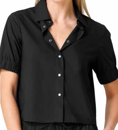 Go By Go Silk Go Cotton Camp Shirt In Black