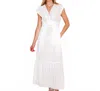 Go By Go Silk Go Crinkle Cut Twist Dress In White In White