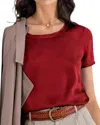 Go By Go Silk Go Essential Tee In Barn In Red