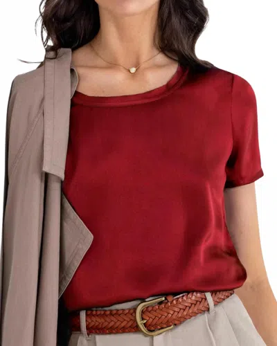 Go By Go Silk Go Essential Tee In Barn In Red
