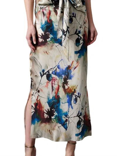 Go By Go Silk Go Long For It Skirt In Multi Color