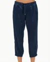 Go By Go Silk Go Luxe Parachute Capri Pants In Storm In Blue