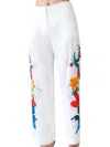 Go By Go Silk Go Patio Placed Pant In Coloree Floral In White