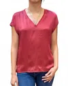 Go By Go Silk Go Raw Revisited Tee In Campari In Pink